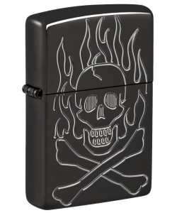 Zippo Lighter 46930 Armor® Flaming Skull Design Zippo Lighter 46930 Armor® Flaming Skull Design