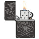 Zippo Lighter 46930 Armor® Flaming Skull Design Zippo Lighter 46930 Armor® Flaming Skull Design