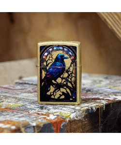 Зажигалка Zippo 46946 Stained Glass Raven Design