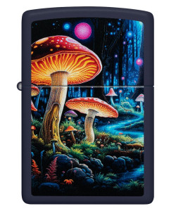 Zippo šķiltavas 46947 Black Light Mushroom Design