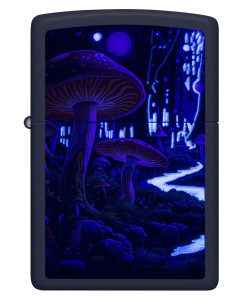 Zippo šķiltavas 46947 Black Light Mushroom Design