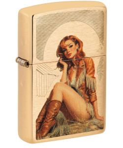 Zippo Lighter 46962 Western Pinup Design Zippo Lighter 46962 Western Pinup Design