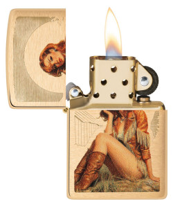 Zippo Lighter 46962 Western Pinup Design Zippo Lighter 46962 Western Pinup Design