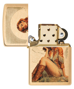Zippo Lighter 46962 Western Pinup Design Zippo Lighter 46962 Western Pinup Design