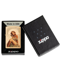 Zippo Lighter 46962 Western Pinup Design Zippo Lighter 46962 Western Pinup Design