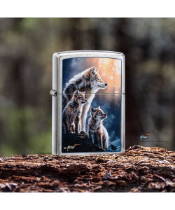 Zippo Lighter 47106 Mazzi® Wolf Design