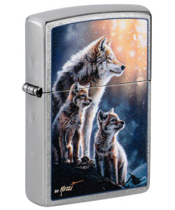 Zippo Lighter 47106 Mazzi® Wolf Design