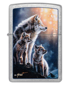 Zippo Lighter 47106 Mazzi® Wolf Design
