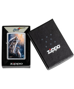 Zippo Lighter 47106 Mazzi® Wolf Design