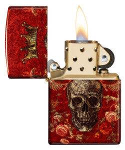 Zippo šķiltavas 47132 King Skull Design