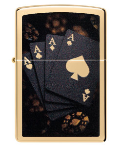 Zippo Lighter 47141 Lucky Aces Design Zippo Lighter 47141 Lucky Aces Design