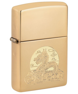 Zippo Lighter 47147 Moon Dragon Design
