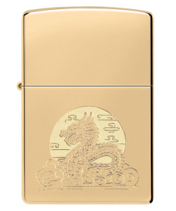 Zippo Lighter 47147 Moon Dragon Design