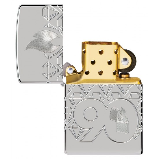 Zippo Lighter 48461 Armor® Zippo 90th Sterling Collectible Limited Edition