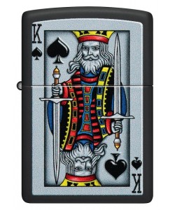 Zippo Lighter 48488 King Of Spades Design