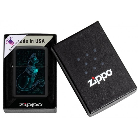 Zippo Lighter 48582 Spiritual Cat Design