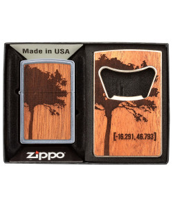 Zippo Gift Set Woodchuck Lighter & Bottle Opener 49066 Zippo Gift Set Woodchuck Lighter & Bottle Opener 49066