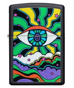 Zippo šķiltavas 49699 Black Light Eye Design