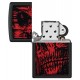 Zippo Lighter 49775 Red Skull Design