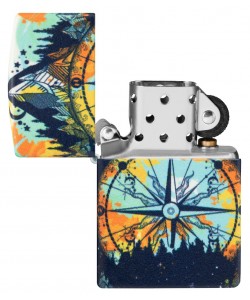 Zippo Lighter 49805 Compass Design