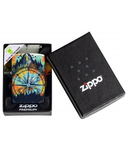 Zippo Lighter 49805 Compass Design