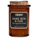 Aromātiskā svece Zippo Dark Rum & Oak (Tumšais rums un ozols)