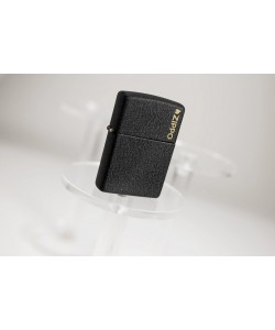 Zippo Lighter 236ZL Classic Black Crackle® Zippo Logo