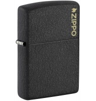 Zippo Lighter 236ZL Classic Black Crackle® Zippo Logo