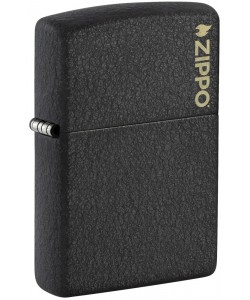 Zippo Lighter 236ZL Classic Black Crackle® Zippo Logo