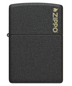 Zippo Lighter 236ZL Classic Black Crackle® Zippo Logo