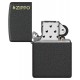 Zippo Lighter 236ZL Classic Black Crackle® Zippo Logo