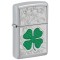 Zippo Lighter 24699 Clover High Polish Chrome Design