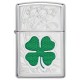 Zippo Lighter 24699 Clover High Polish Chrome Design