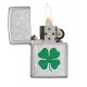 Zippo Lighter 24699 Clover High Polish Chrome Design