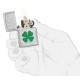 Zippo Lighter 24699 Clover High Polish Chrome Design