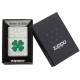 Zippo Lighter 24699 Clover High Polish Chrome Design