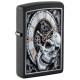 Zippo Lighter 29854 Skull Clock Design