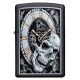 Zippo Lighter 29854 Skull Clock Design
