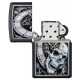 Zippo Lighter 29854 Skull Clock Design