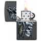 Zippo Lighter 29863 Wolf Skull Feather Design