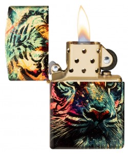 Zippo Lighter 46145 Tiger Design
