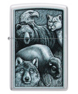Zippo Lighter 46237 Animal Kingdom Design