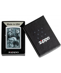 Zippo Lighter 46237 Animal Kingdom Design