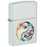 Zippo Lighter 46249 Floral Yin and Yang Design