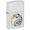 Zippo Lighter 46249 Floral Yin and Yang Design