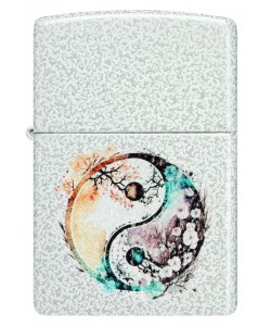 Zippo Lighter 46249 Floral Yin and Yang Design