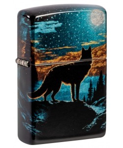 Zippo Lighter 46252 Moonlight Wolf Design