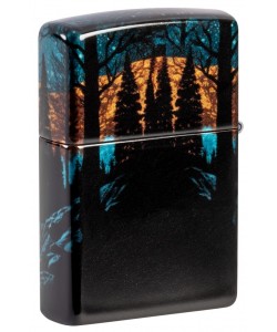 Zippo Lighter 46252 Moonlight Wolf Design