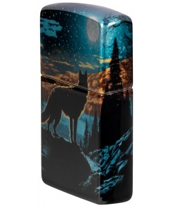 Zippo Lighter 46252 Moonlight Wolf Design