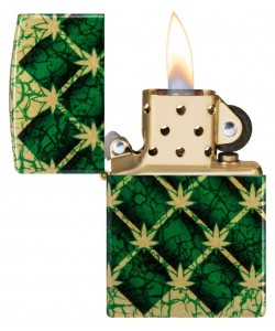Zippo Lighter 46265 Argyle Leaf Design
